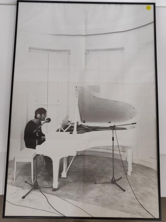 John Lennon Piano Poster Framed