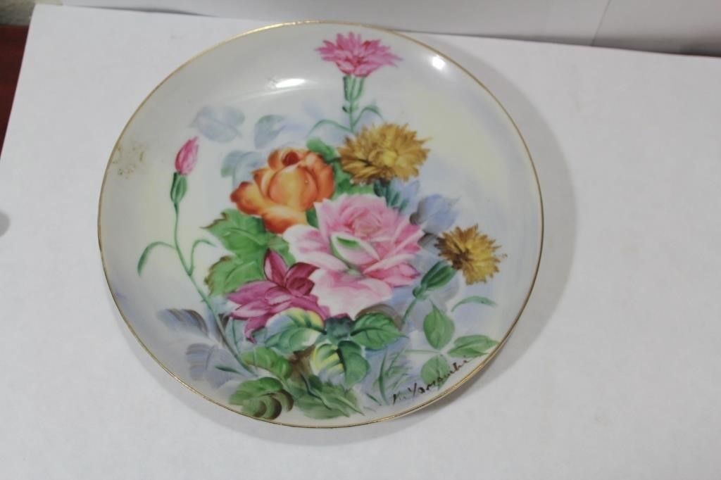 A Vintage Artist Signed Handpainted Plate