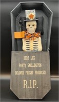 BETHANY LOWE SKELETON IN COFFIN DISPLAY