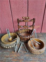 Retro Wooden Nut Bowls and Tools