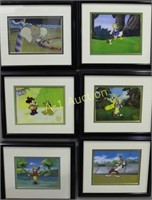 Six Walt Disney Serigraph Animation Cells