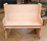 36in unfinished pew bench