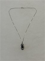 18” Sterling Necklace w Pendant 5.36g