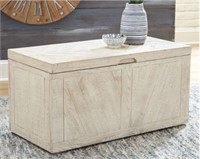 ASHLEY RYKER DISTRESSED WHITE BLANKET CHEST