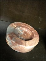 Natural pink and tan stone ashtray