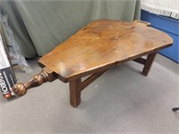 Vintage Wood Fire Bellow Shaped Table