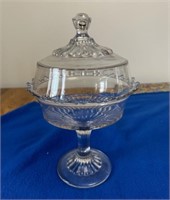 Tall Lidded Glass Compote