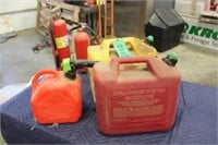 2 - Fire Extinguishers, 3 Gas Cans