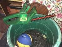 Weed Eater Trimmer, Basketball And Assorted Items