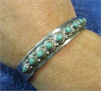 sterling native american turquoise bracelet