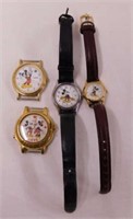 4 Mickey Mouse wrist watches