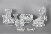 Vintage Crystal/Glass Vases, Bowls, Pitcher