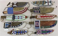 Native American Beaded Knife Sheaths