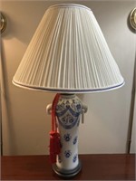 Blue and White Asian Style Lamp