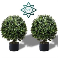 Set of 2-Pre-Potted 24 Inch High Artificial