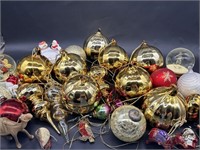 Lot of (Mostly) Mercury Glass Christmas Ornaments