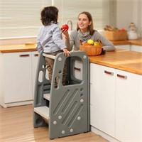 SDADI Kids' Adjustable Step Stool  Grey