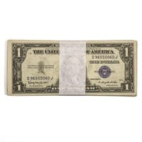PACK OF (100) 1935-H $1 SILVER CERTIFICATES GEM U