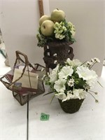 heavy vase, floral decor