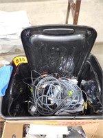 TOTE OF MISC. CABLES & WIRES- HDMI- A/V CABLES