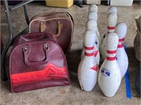 Vintage AMF Bowling Pins, Bowling Balls & Shoes