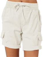 C379  Frontwalk Beach Shorts, White XL