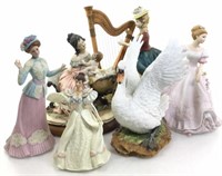 (6pc) Porcelain/ Resin Figurines, Lenox, Gorham