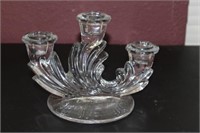 A Glass 3 Candle Holder
