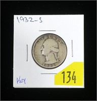 1932-S Washington quarter, key date