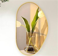 UNZIPE Irregular Brass Framed Wall Mirror