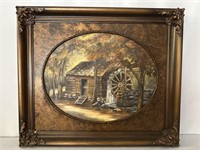 BEVERLY BENSON WATERMILL OIL PAINTING IN