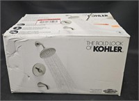 Kohler bath and shower set. Brushed nickel. Not