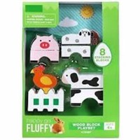 Happy-Go-Fluffy 8-Pc Wooden Stacking Block Puzzle