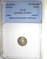 336-323 BC Macedon Greece NNC XF45 1/2 Drachm