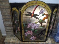 Stained Glass Fireplace Screen  42x34 Inches