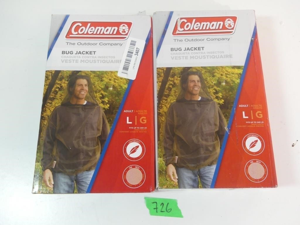 2 Coleman bug Jackets - Size Large