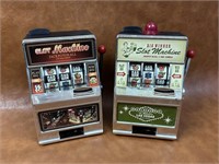 Two Vintage Slot Machine Coin Banks