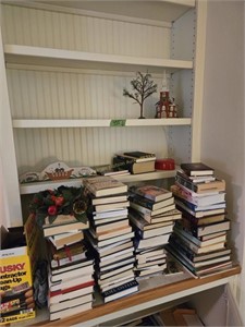 Lot Of Books On Bookshelf And Underneath Etc As