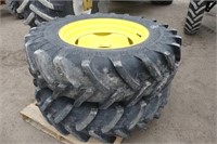 Pair of 380/85R30 Tires on John Deere Rims