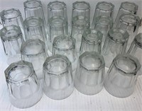 clear heavy glass tumblers 21 total various sizes