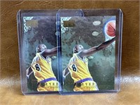 Two 1996 Kobe Bryant Skybox Premium 55