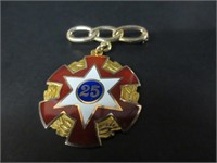 18KT GOLD 25 YEAR ODD FELLOWS LODGE PIN