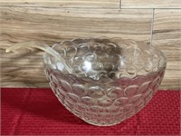 Vintage punch bowl & 12 glasses