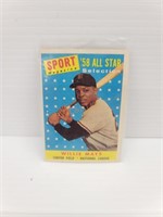 1958 Topps Willie May's San Fransisco Giants Card