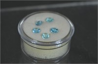 1.40 Ct. Round Brilliant Cut Aquamarine Gemstones