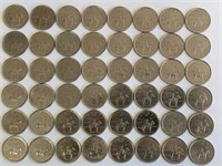 QTY 48 Canada 25 Cent Mountie Quarters 1973