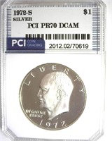 1972-S Silver Ike PR70 DCAM LISTS $425