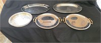 Silver Plate and Stainless Steel Serving Trays