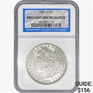 1885-O Morgan Silver Dollar NGC BU