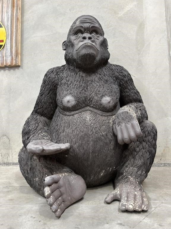 Large Gorilla Amusement Park Plastic Statue -